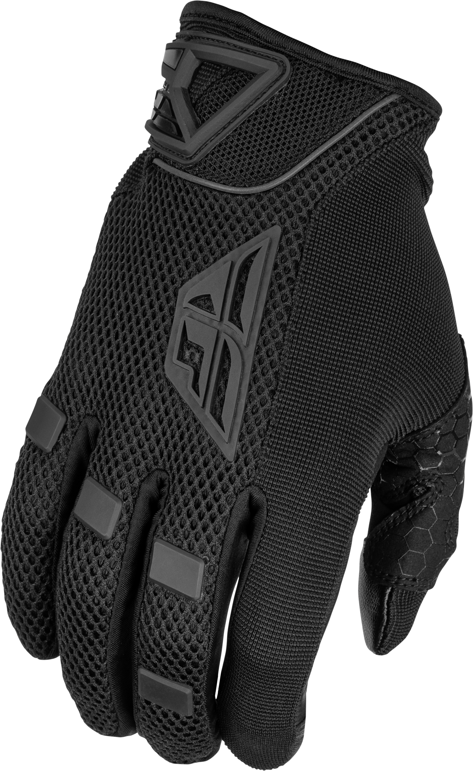 Fly Racing CoolPro Glove Black Large - Reinforced Clarino Palm & Touchscreen Compatibility