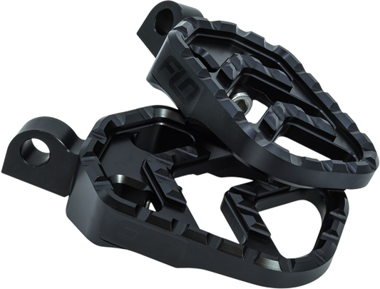 FLO Motorsport Savage Series Footpegs Black - Part V-800BLK