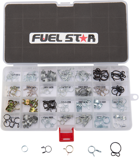 ALL BALLS Fuel Line Clamp Kit FS00038 – OEM Style Replacement Clamps for Reliable Fuel System Performance