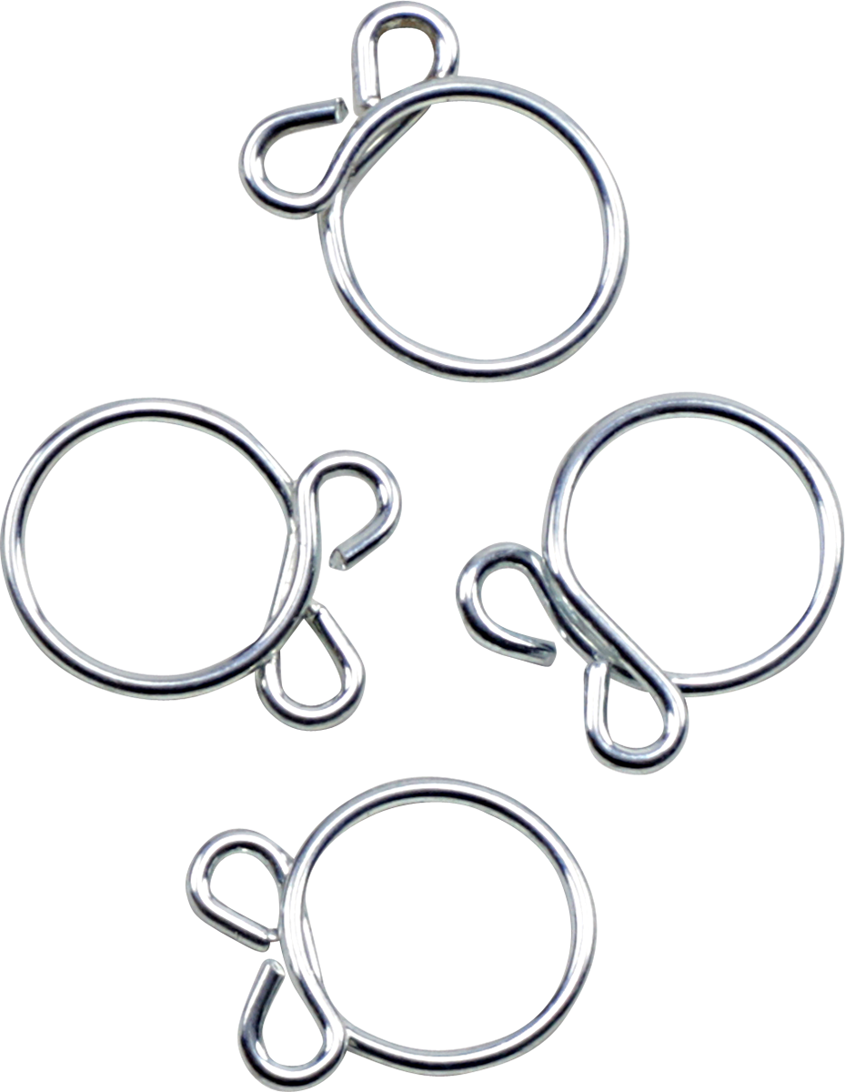 ALL BALLS FS00045 Refill Clamp Kit for Fuel Line and Wire - Silver, 13.5 mm, 4 Pack