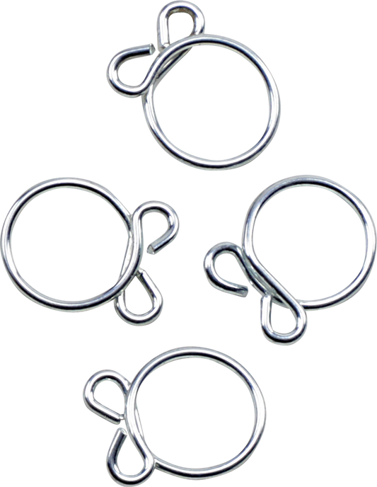ALL BALLS FS00045 Refill Clamp Kit for Fuel Line and Wire - Silver, 13.5 mm, 4 Pack