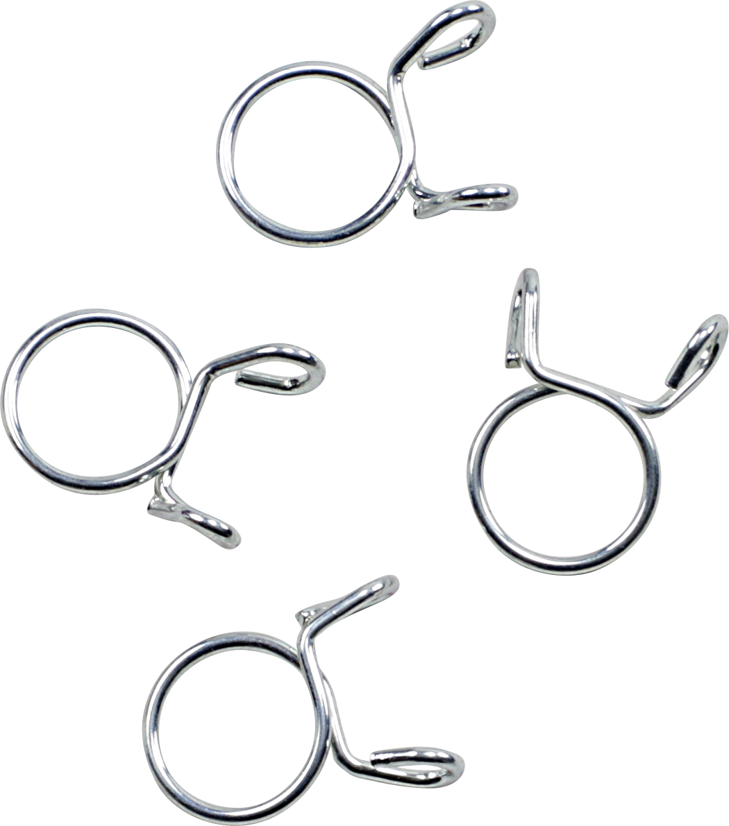 ALL BALLS Refill Clamp Kit FS00044 - 14.3mm Silver Fuel Line and Wire Clamps (4 Pack)