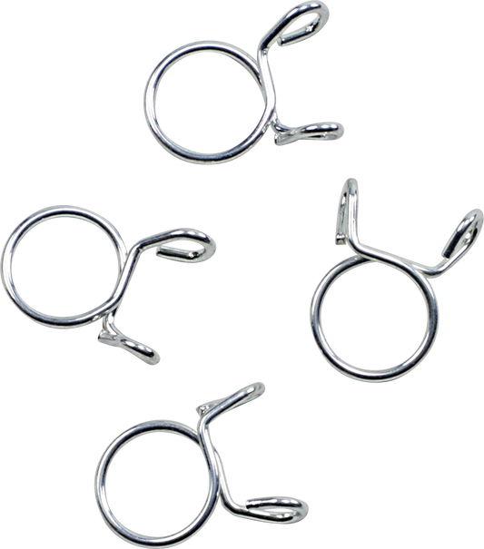 ALL BALLS Refill Clamp Kit FS00044 - 14.3mm Silver Fuel Line and Wire Clamps (4 Pack)