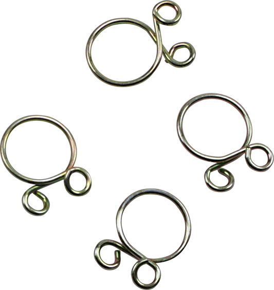 ALL BALLS FS00048 Refill Clamp Kit for Fuel Lines and Wires, 10.8 mm, Gold, 4 Pack