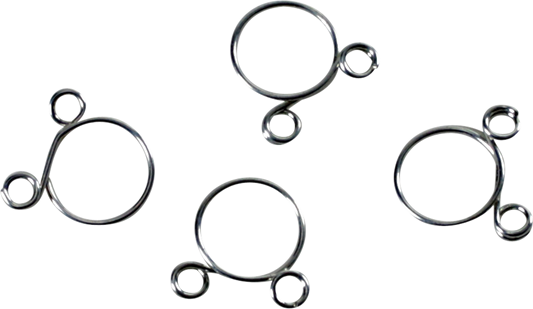 ALL BALLS Refill Clamp Kit FS00050 - 8.3mm Flat Ear Silver Fuel Line and Wire Clamps (4 Pack)