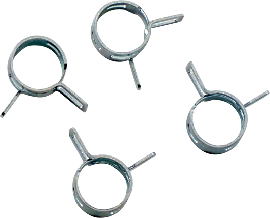 ALL BALLS Refill Clamp Kit FS00059 - 10 mm Silver Fuel Line Band Clamps (4 Pack)