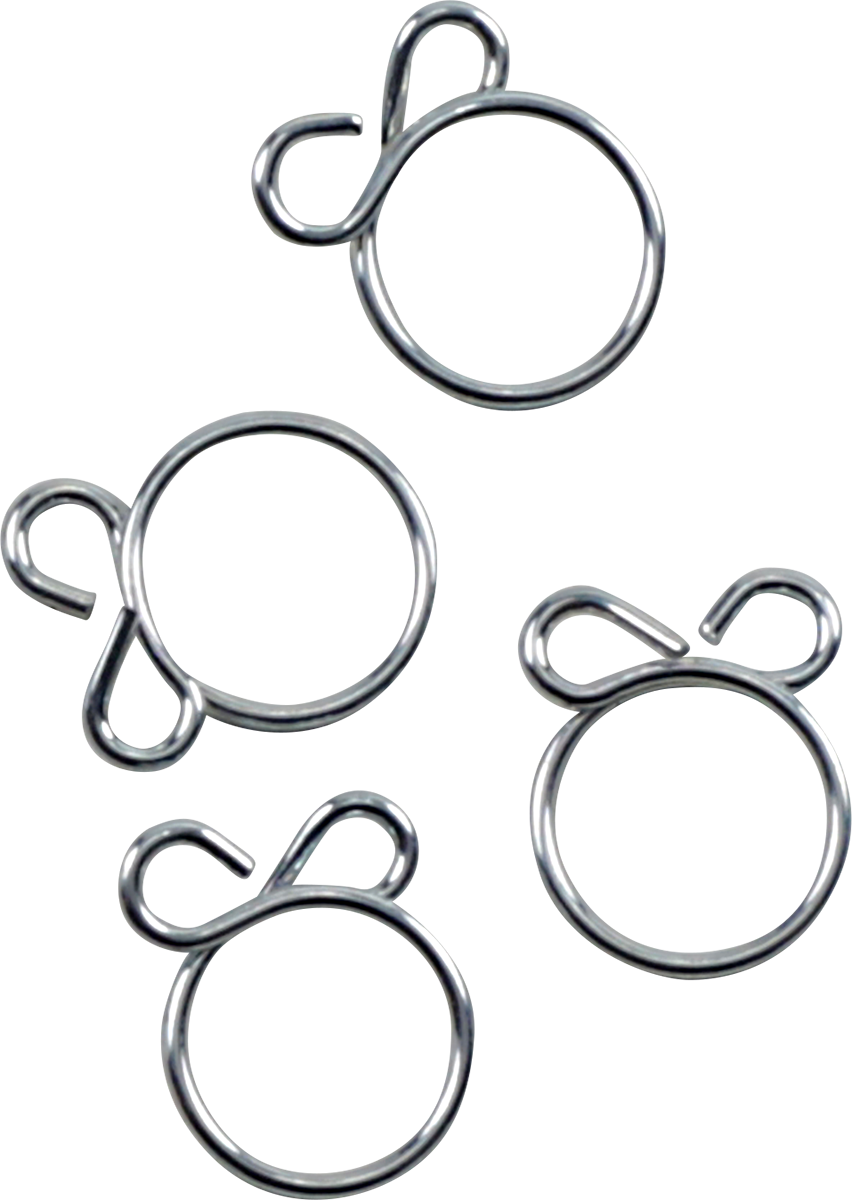 ALL BALLS FS00061 Refill Clamp Kit for Fuel Lines and Wires, 12.5 mm, Silver, 4 Pack