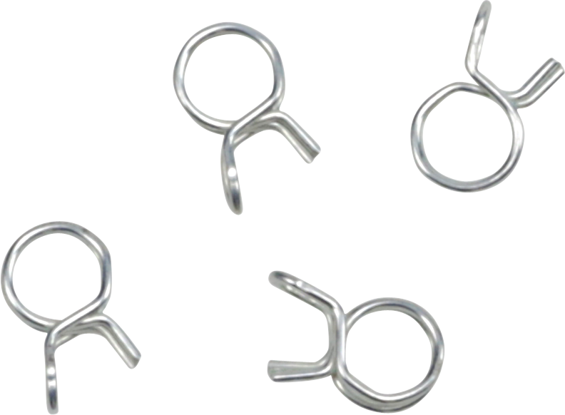 ALL BALLS Refill Clamp Kit FS00065 for Fuel Line and Wire - Silver, 7.1 mm, 4 Pack