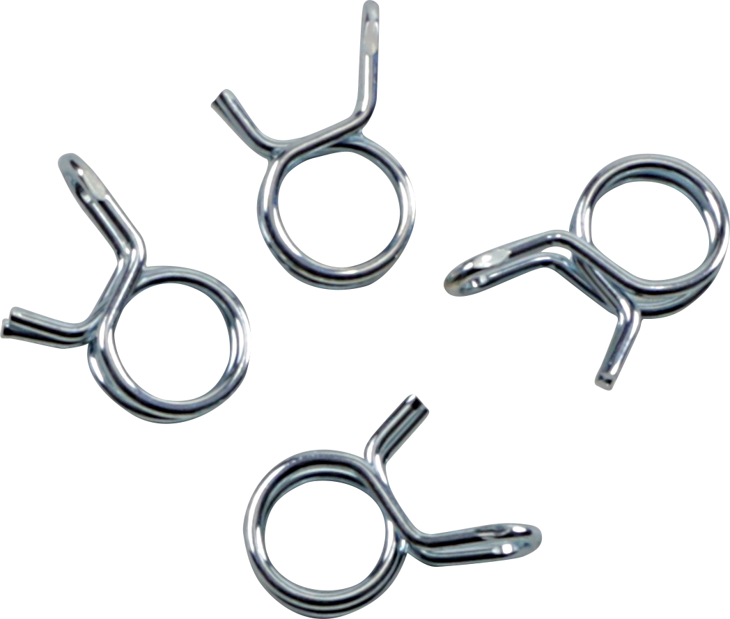 ALL BALLS Refill Clamp Kit FS00067 - Fuel Line and Wire Clamps, 10.1 mm, Silver, 4 Pack