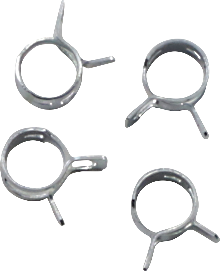 ALL BALLS FS00068 Refill Clamp Kit for Fuel Lines, 8mm Size, Silver Finish, 4 Pack