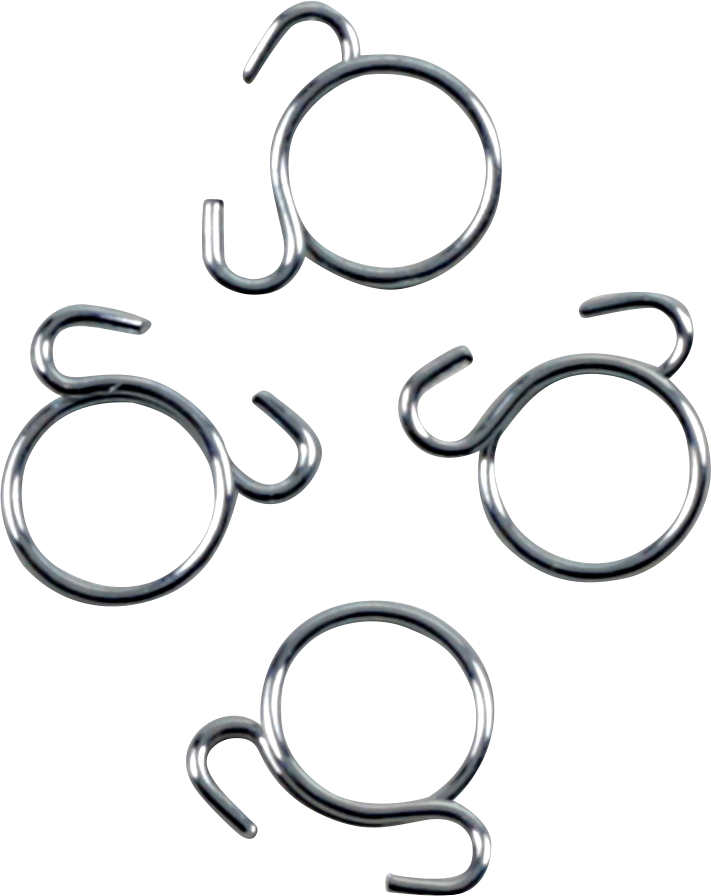 ALL BALLS FS00064 Refill Clamp Kit for Fuel Line and Wiring, 4 Pack, 9.9 mm Flat Ear Silver