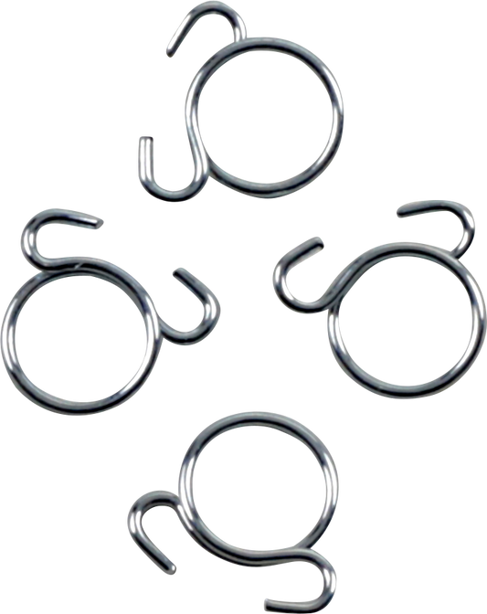 ALL BALLS FS00064 Refill Clamp Kit for Fuel Line and Wiring, 4 Pack, 9.9 mm Flat Ear Silver
