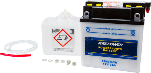 Fire Power 12N7D-3B 12V Battery with Acid Pack for Yamaha YFM Models