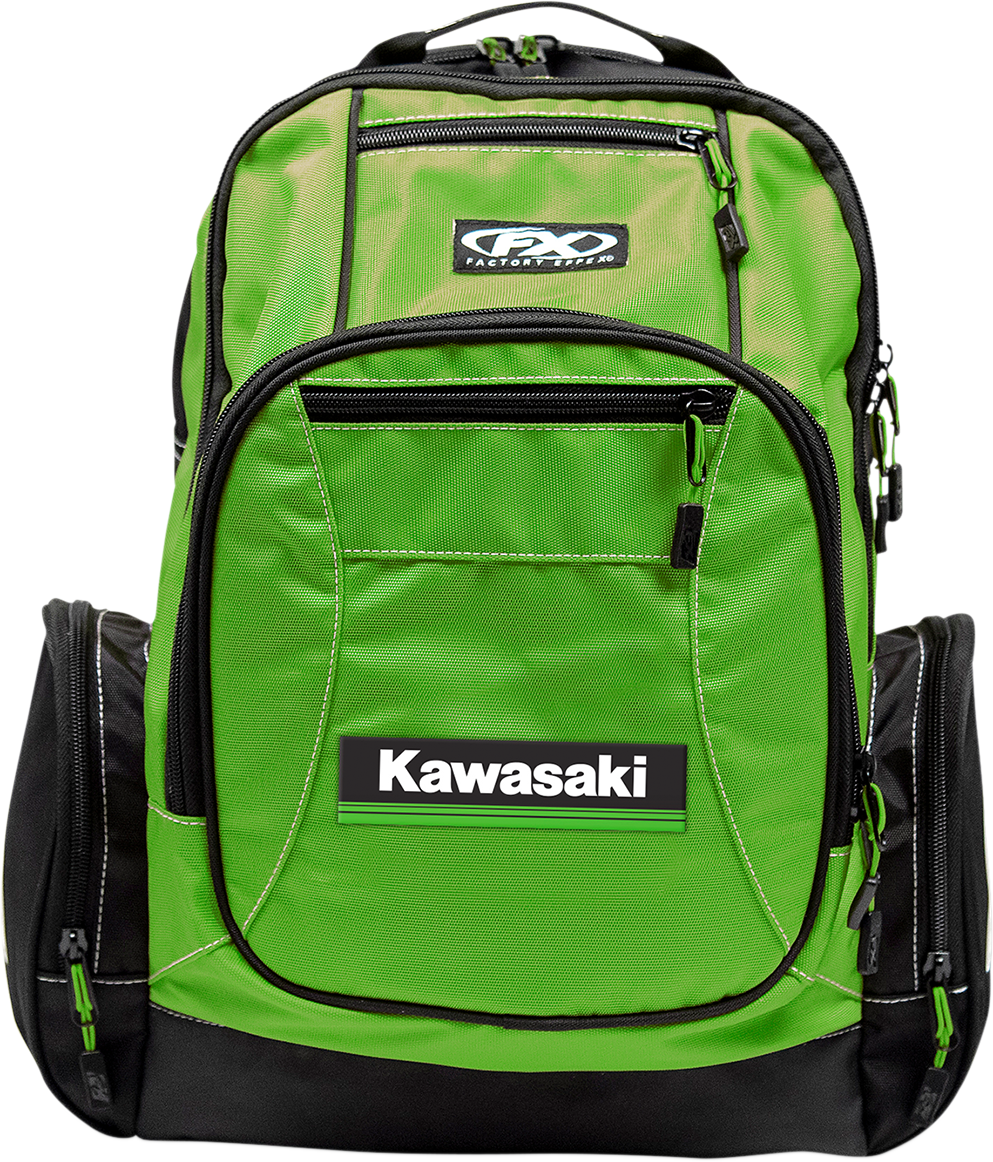 Factory Effex Kawasaki Premium Backpack - Green (Part No. 23-89100)