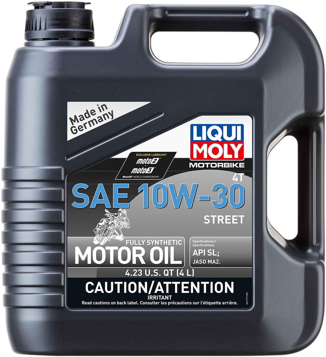 LIQUI MOLY Street 4T 10W-30 Full Synthetic Motorcycle Oil - 4 Liters (Part No. 20420)