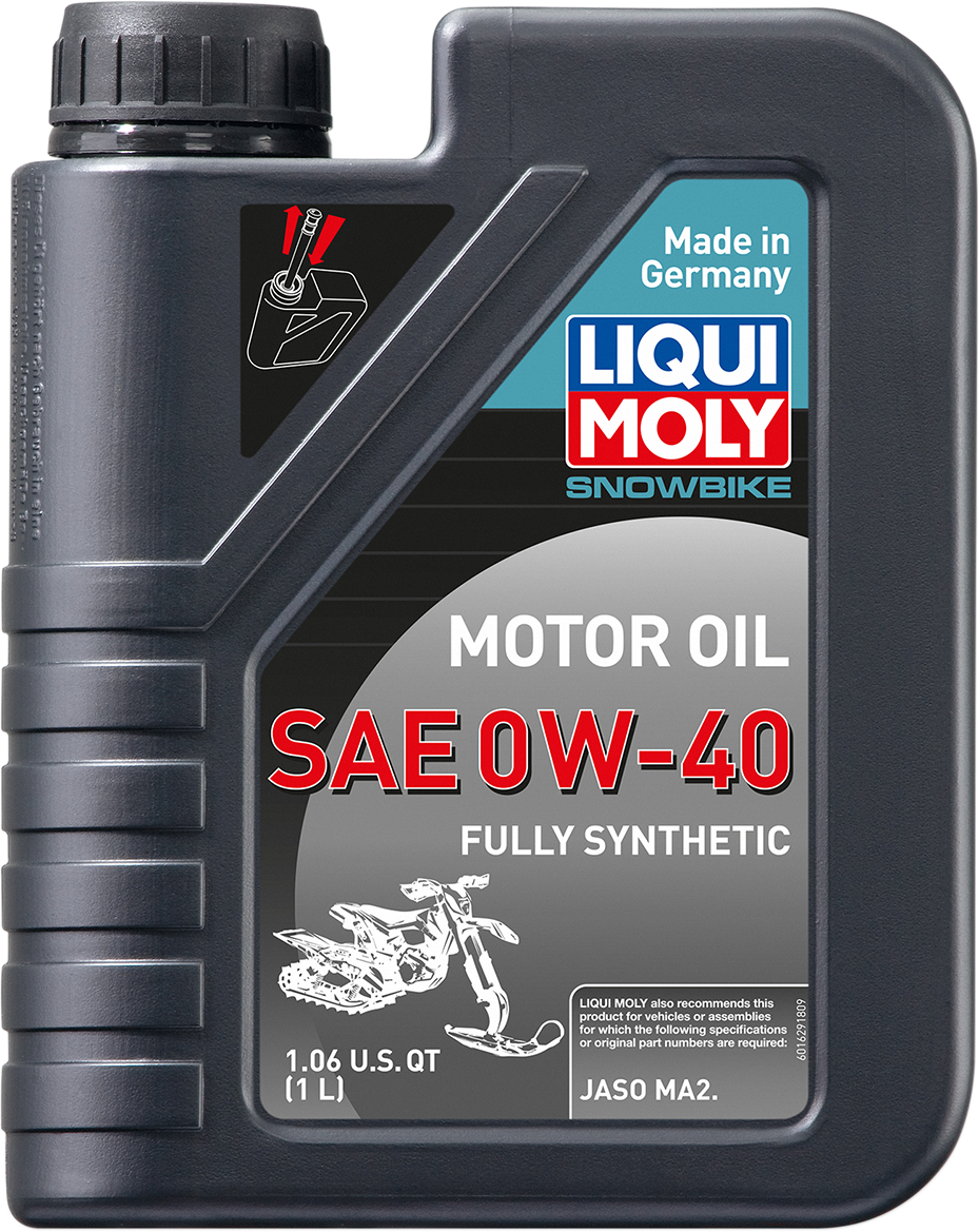 LIQUI MOLY Snowbike Synthetic Oil 0W-40 - 1 Liter (Part Number 20356)