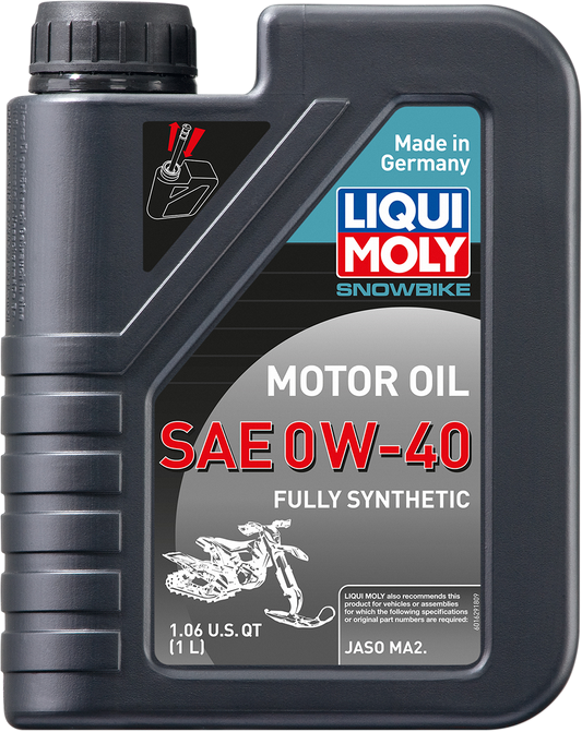 LIQUI MOLY Snowbike Synthetic Oil 0W-40 - 1 Liter (Part Number 20356)