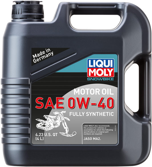 LIQUI MOLY Snowbike Synthetic Oil 0W-40 Part Number 20358 – 4L Bottle