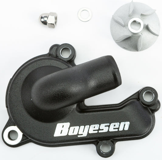 Boyesen WPK-42B Pump Cover & Impeller Kit - Black for Enhanced Hydrodynamic Efficiency