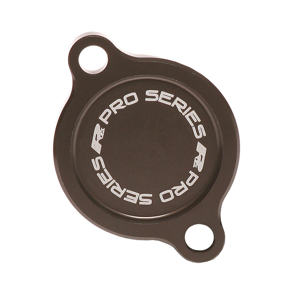 RFX FXFC 40300 99H2 Oil Filter Cover for Yamaha and Fantic Motorcycles - Hard Anodized Aluminum