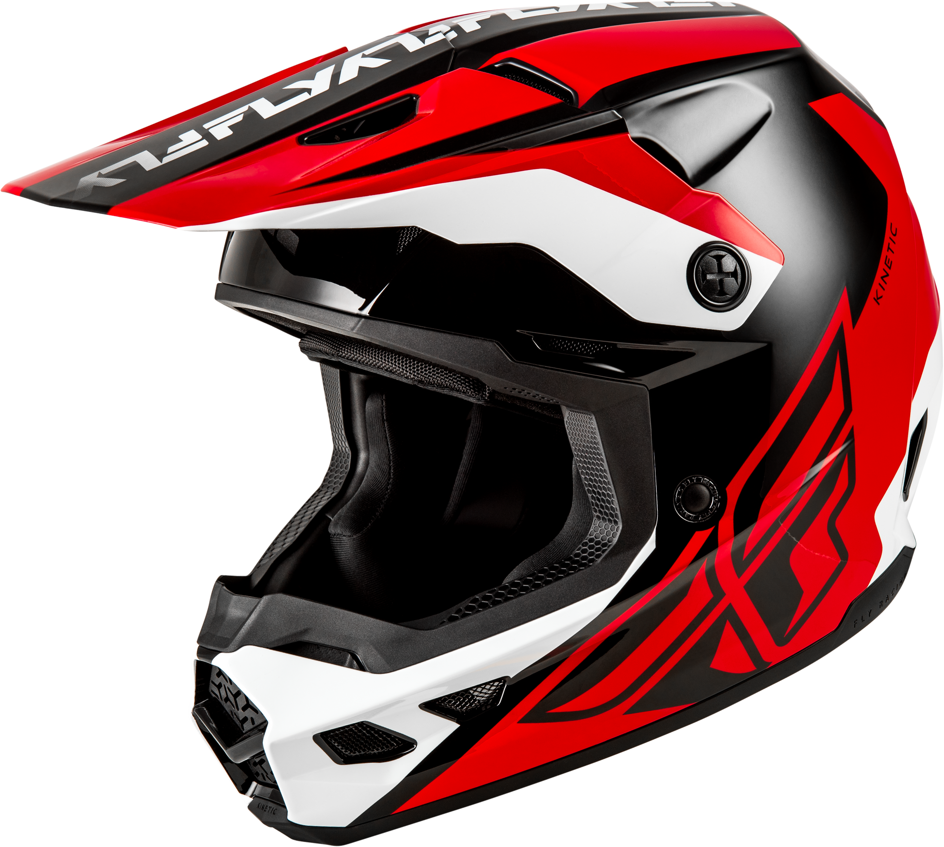 FLY Racing Kinetic Crest Helmet Red/Black/White - Model 73-86752X