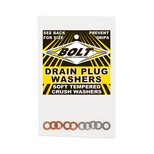 BOLT Crush Washers 6x11mm Assortment - Copper & Aluminum (10 Pack)
