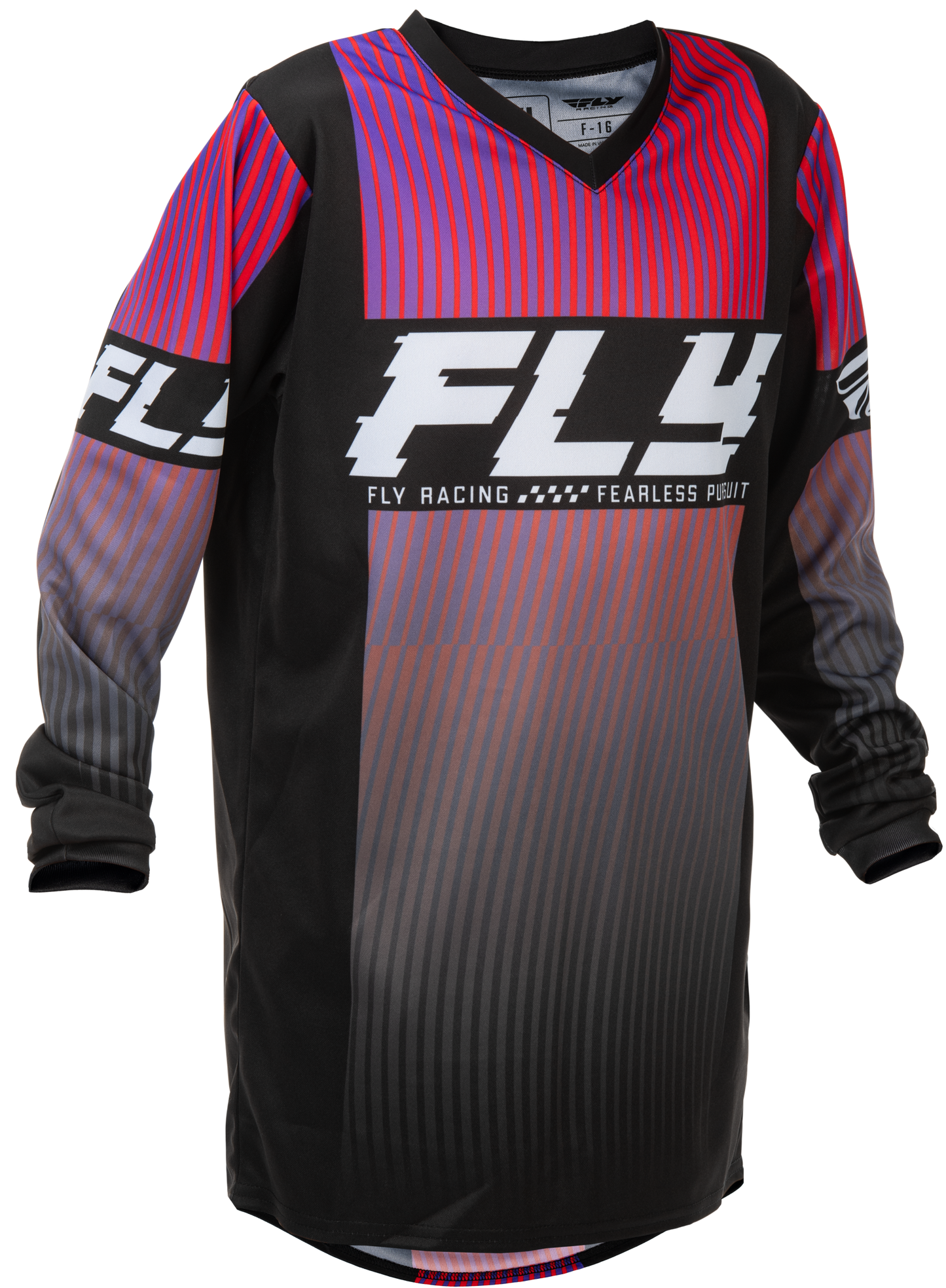 FLY RACING YOUTH F-16 JERSEY BLACK/RED/PURPLE YL'YL
