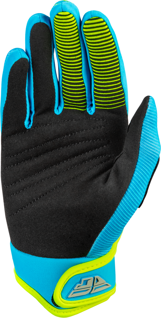 FLY RACING YOUTH F-16 GLOVES BLUE/HI-VIS Y3XS'XS