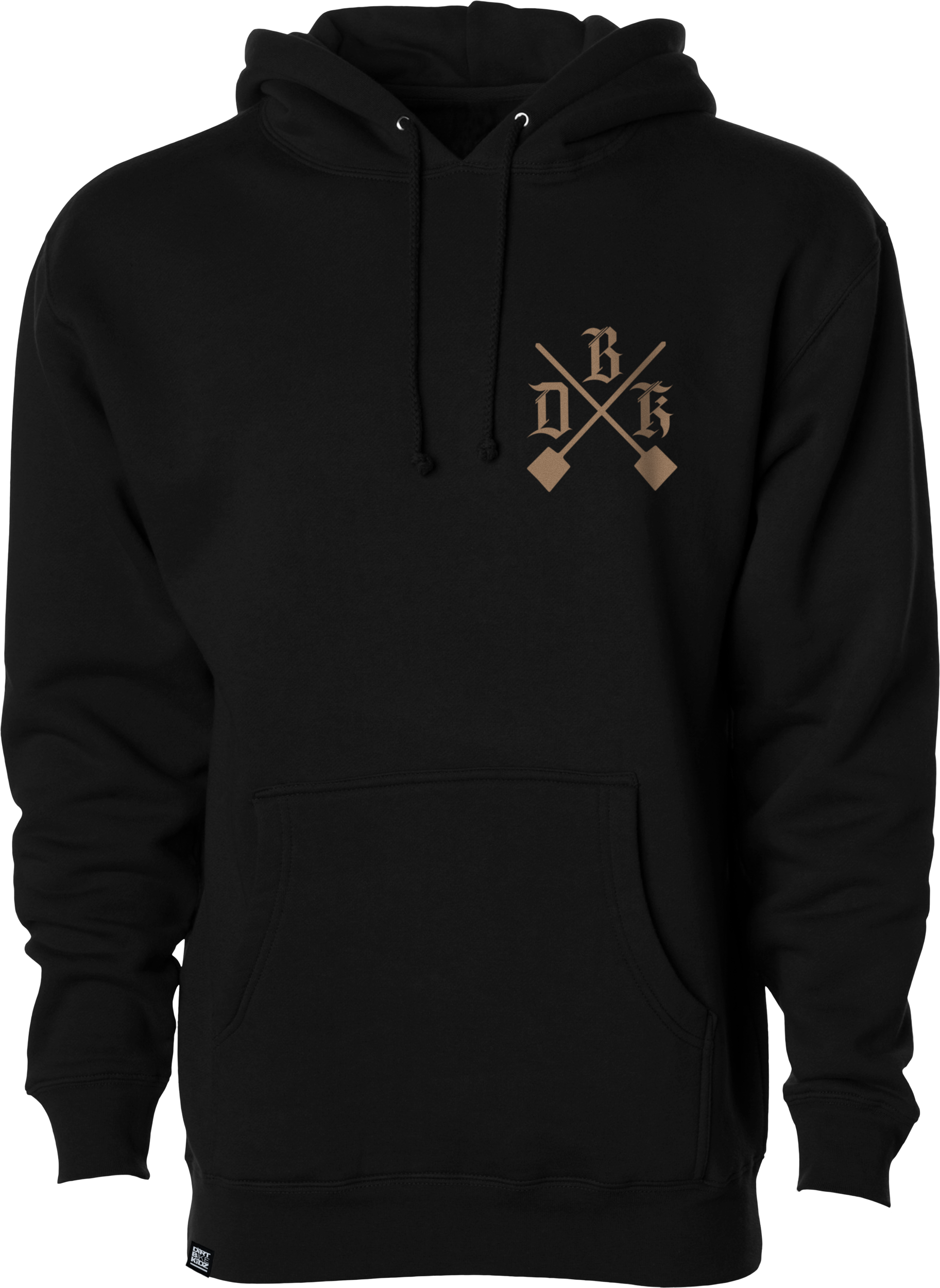 DBK Camo Shovels Hoodie Black 2X with 10oz Cotton-Poly Blend and Comfortable Fit