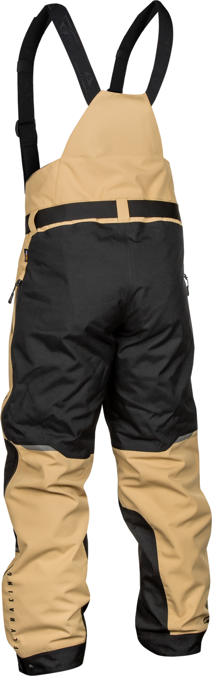 Fly Racing Carbon Bibs Black and Tan 2X - Durable Performance Motorcycle Gear