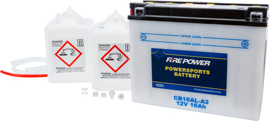 FIRE POWER CB16AL-A2 12V Heavy Duty Motorcycle Battery with Acid Pack