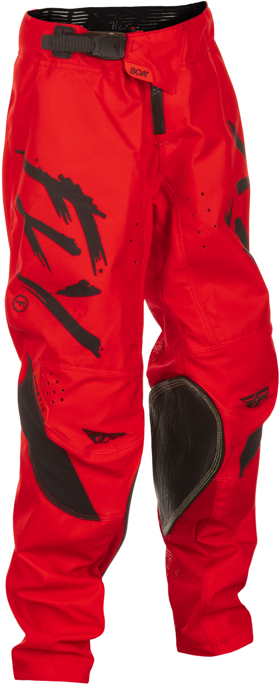 Fly Racing Kinetic Stoke Pant in California/Nevada Red and Black, Size 18