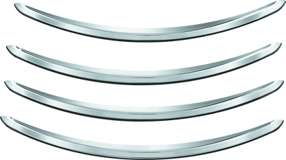 Kuryakyn Rear Fender Accents for Harley Davidson FLHX and FLTRX Models in Chrome