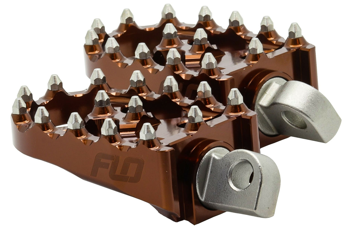 FLO MOTORSPORTS Moto Style Footpeg Set Bronze - 2" x 3.125" Part FPEG-800BRZ