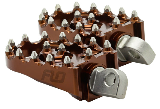 FLO MOTORSPORTS Moto Style Footpeg Set Bronze - 2" x 3.125" Part FPEG-800BRZ