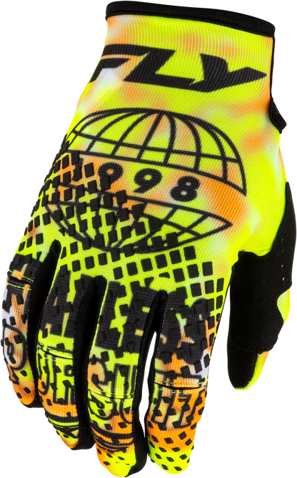 Kinetic Blur Gloves White/Hi Vis/Orange Xs