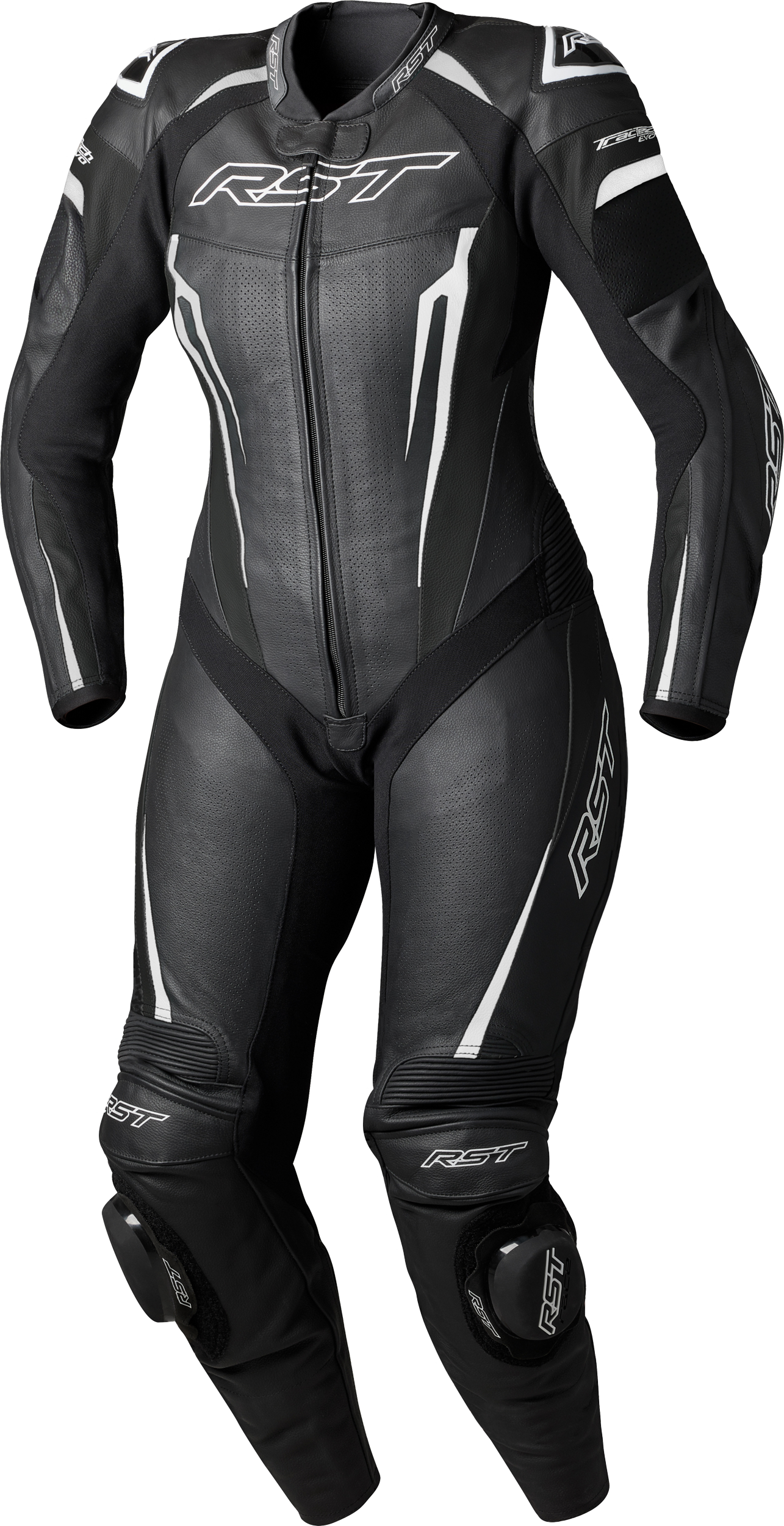 RST Womens Tractech Evo D3o Suit Black/White Leather 2XL