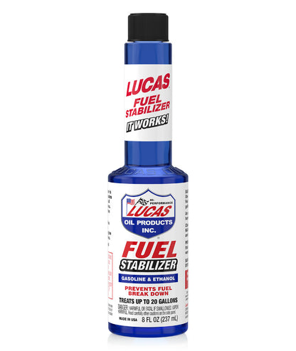 LUCAS Fuel Stabilizer 8 oz - Protects Gasoline During Storage