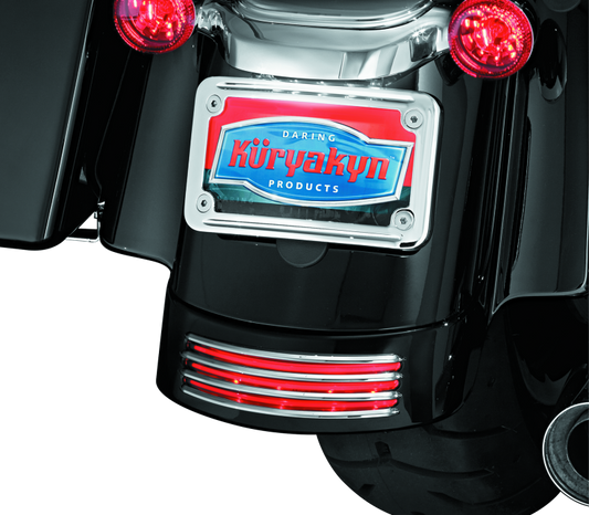 Kuryakyn Rear Fender Accents for Harley Davidson FLHX and FLTRX Models in Chrome