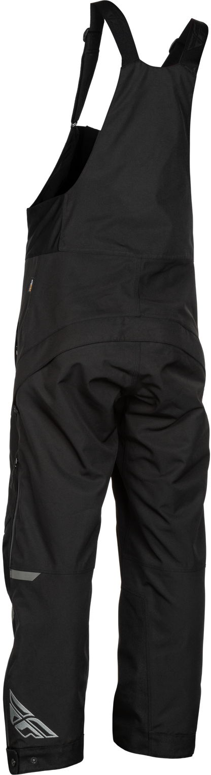 Fly Racing Women's Carbon Bibs Black/Grey 2X – Waterproof Snow Pants with Adjustable Fit and Safety Features