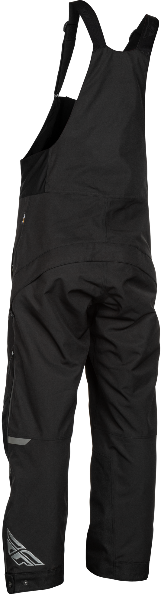 Fly Racing Women's Carbon Bibs Black/Grey 2X – Waterproof Snow Pants with Adjustable Fit and Safety Features