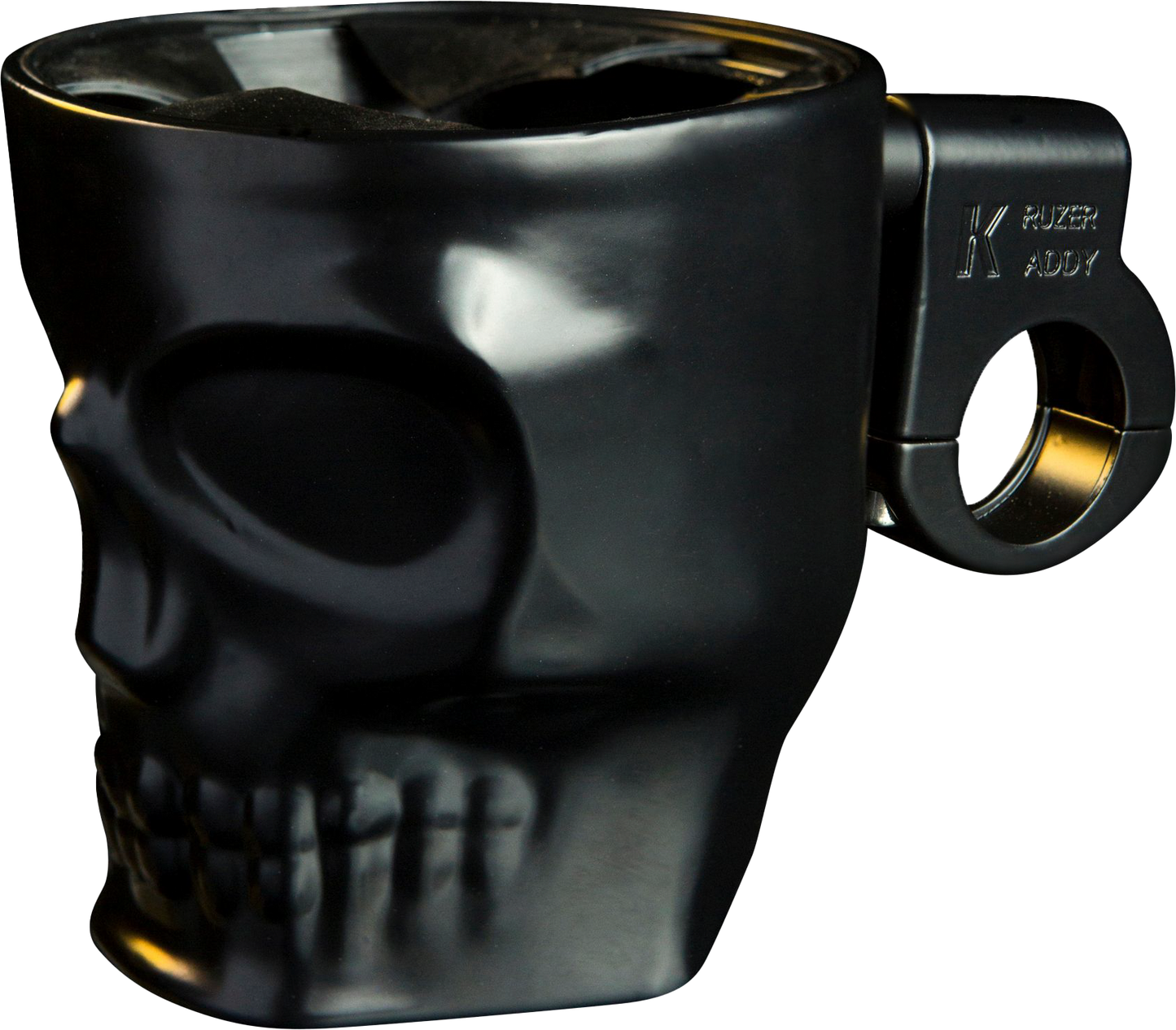 KRUZER KADDY Skull Bar Mount Holder Black – Versatile Beverage and Accessory Mount for Motorcycles and ATVs
