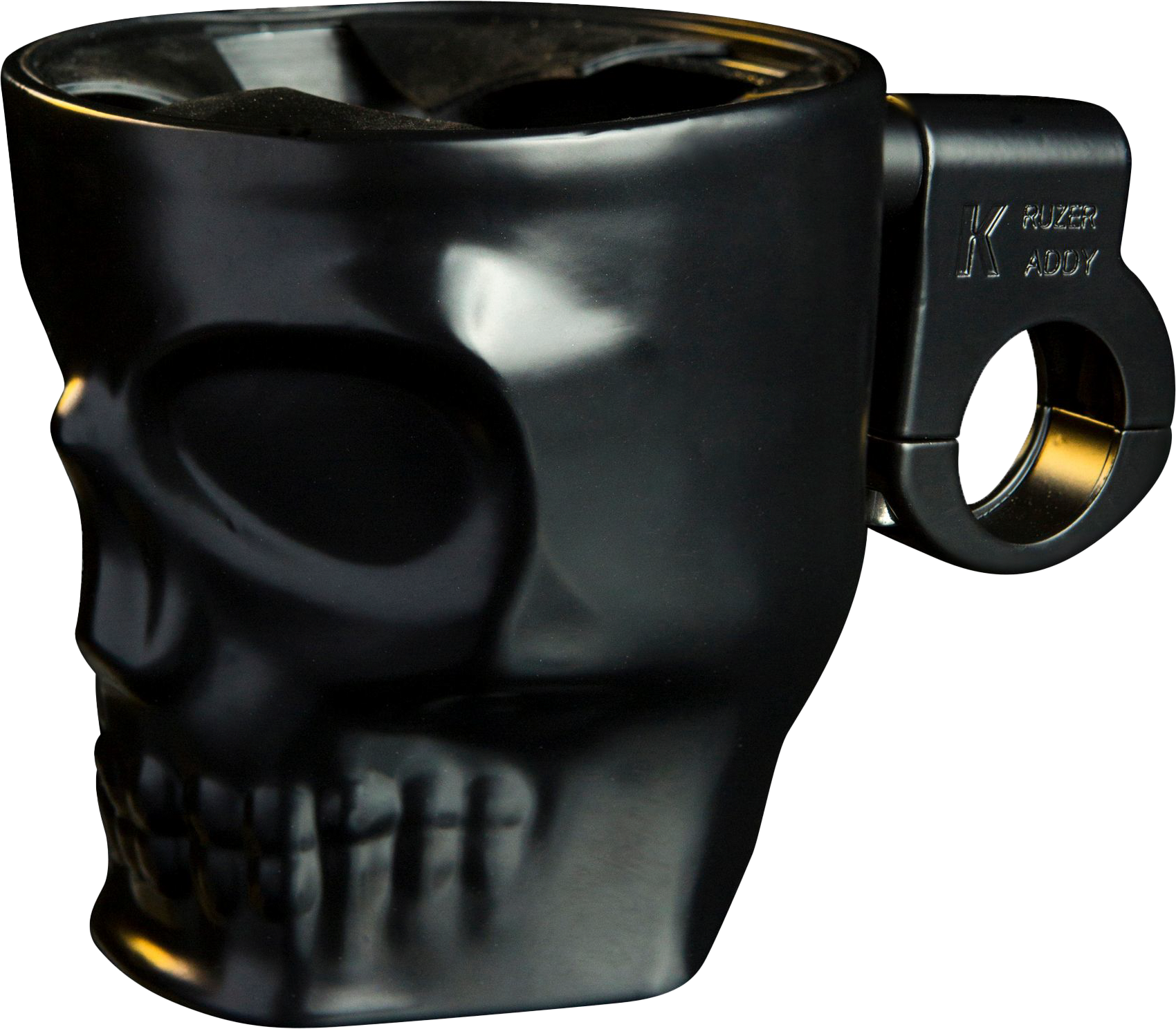KRUZER KADDY Skull Bar Mount Holder Black – Versatile Beverage and Accessory Mount for Motorcycles and ATVs