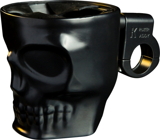 KRUZER KADDY Skull Bar Mount Holder Black – Versatile Beverage and Accessory Mount for Motorcycles and ATVs