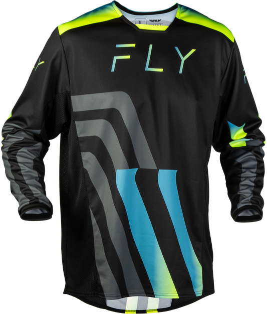 Kinetic Volt Jersey Black/Grey/Teal/Yellow 2x