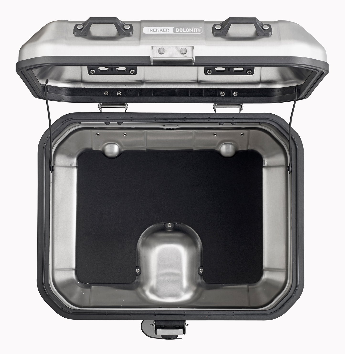 GIVI Dolomiti Monokey Top Case 46L Silver - Durable Motorcycle Luggage with Security Lock