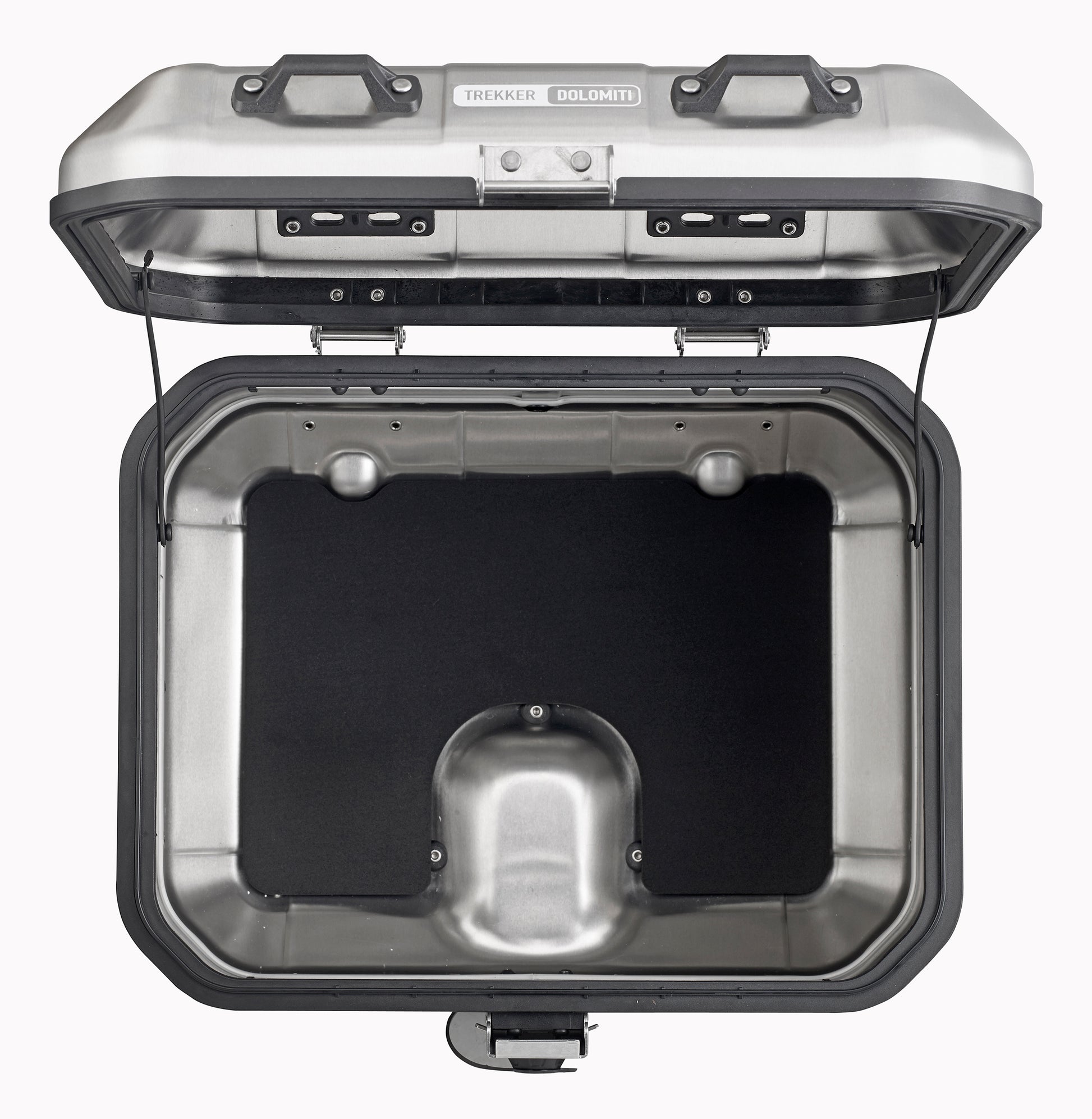 GIVI Dolomiti Monokey Top Case 46L Silver - Durable Motorcycle Luggage with Security Lock