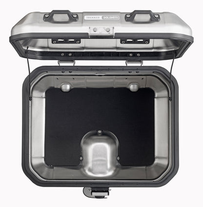 GIVI Dolomiti Monokey Top Case 46L Silver - Durable Motorcycle Luggage with Security Lock