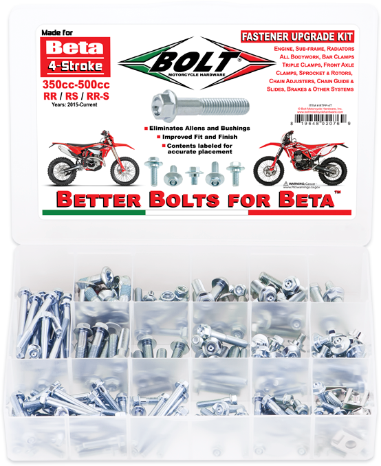 BOLT Pro Pack Beta 4-Stroke R&R Set - Complete Restoration and Maintenance Kit for Beta Motorcycles