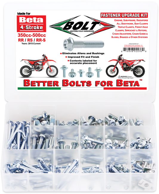 BOLT Pro Pack Beta 4-Stroke R&R Set - Complete Restoration and Maintenance Kit for Beta Motorcycles
